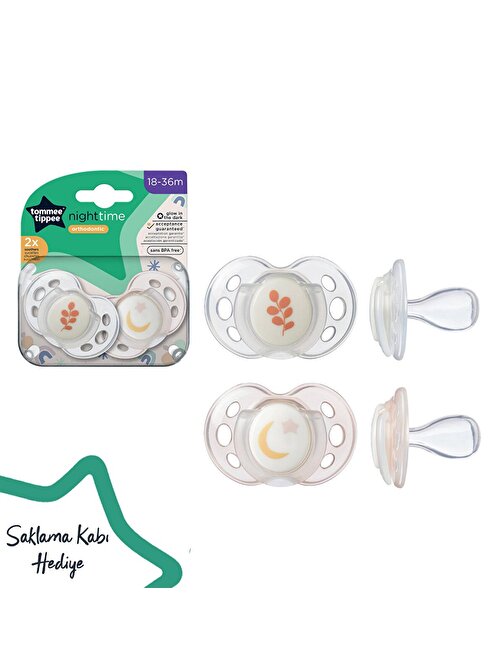 Tommee Tippee Closer to Nature Night Time İkili Emzik 18-36 Ay