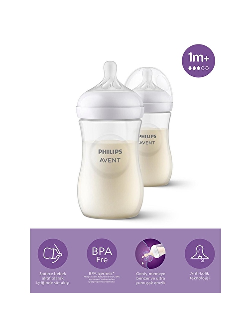 Philips Avent Natural Response Pp 1+ Ay 2'li Biberon Seti 260 ml