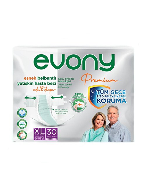 Evony Premium Esnek Belbantlı Yetişkin Hasta Bezi