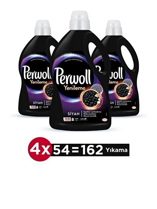 Perwoll Siyah Hassas Bakım Sıvı Çamaşır Deterjanı 3'lü Set ( 3x2,97L)