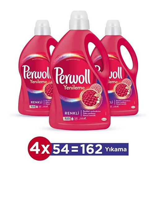 Perwoll Renkli Yenileme Hassas Bakım Sıvı Çamaşır Deterjanı 3'lü Set ( 3x2,97L)