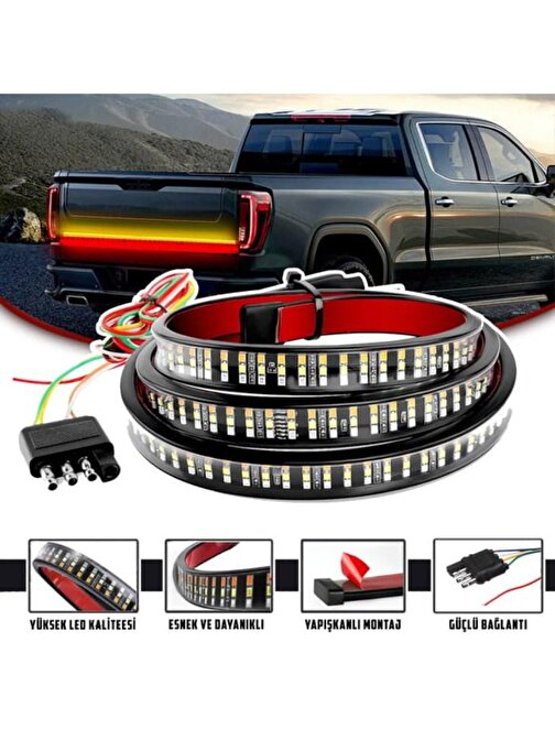 Pick Up Off Road 4x4 Bagaj Altı Kayan LED Sinyalli 5 Modlu 150cm