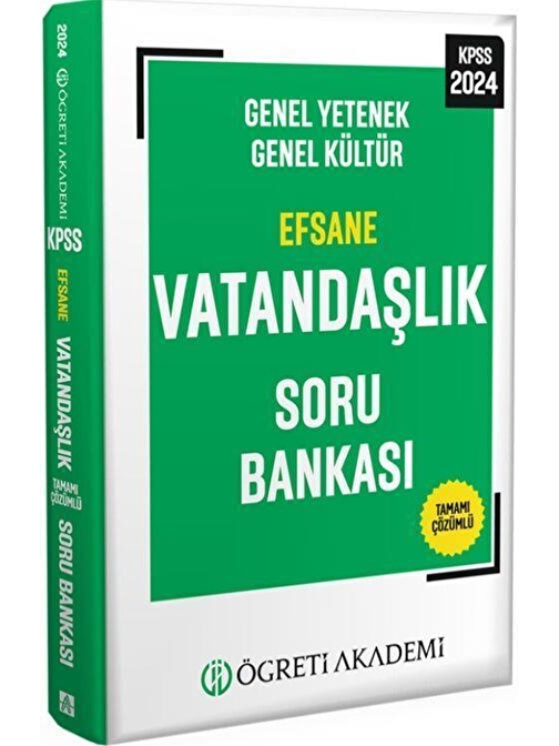 2024 Kpss Genel Yetenek Genel Kültür Efsane Vatandaşlık Soru Bankası Öğreti Akademi