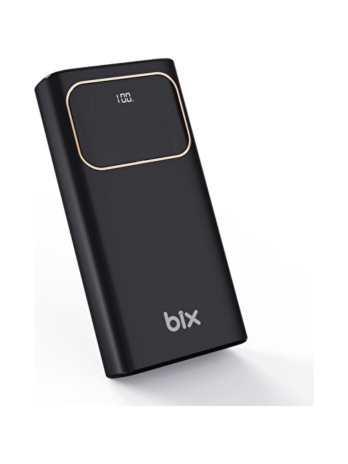Bix PB303 30000 mAh 60W USB Type-C Kablolu Hızlı Şarj Powerbank Siyah