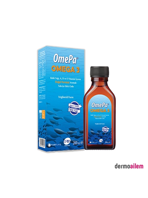 Omepa Portakal Aromalı Balık Yağı 200 ml