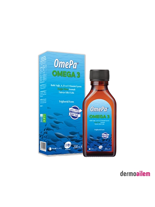 Omepa Elma Aromalı Balık Yağı 200 ml