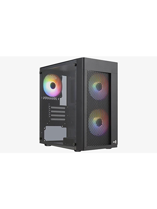 Aerocool HExFR 500 500W 3x120mm FRGB USB 3.0 Siyah Micro ATX Mini Tower Bilgisayar Kasası