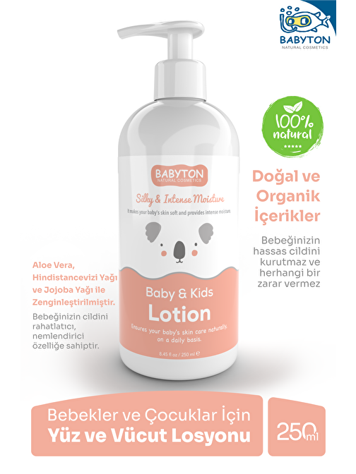 Babyton Vücut Bebek Nemlendirici Losyon 250 ml