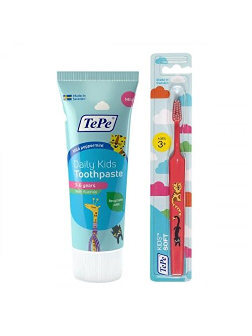 Tepe Daily Kids Çocuk Diş Macunu 75ml + Tepe Yumuşak Çocuk Diş Fırçası