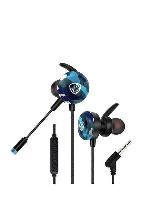 Hytech HY-GK4 Kablolu Mikrofonlu Kulak Üstü Kulaklık Mavi