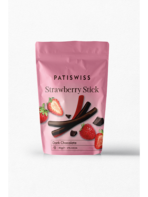 Patiswiss Bitter Çikolatalı Çilek Çubukları