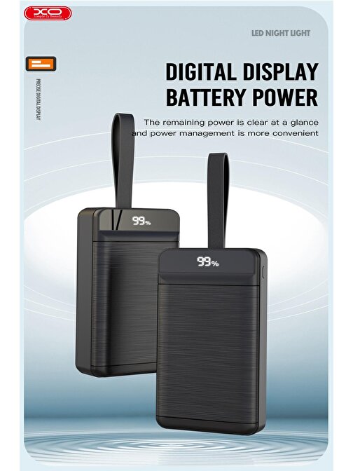 XO XO-PR158 50000 mAh Dijital Göstergeli22.5W USB Kablolu Powerbank
