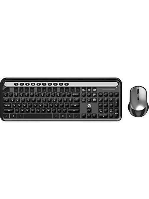 HP CS500 Türkçe Q Siyah Kablosuz İngilizce Q Klavye Mouse Seti