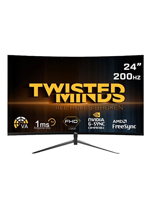 Twisted Minds TM24RFA-2 240 Hz 1 ms 23.8 inç IPS HDMI Dp Adaptive Sync 1920x1080 IPS Çerçevesiz Gaming Monitör