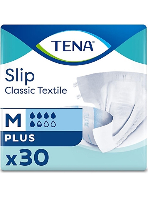 TENA SLİP CLASSİC TEKSTİL 5,5 DAMLA ORTA BOY MEDİUM BELBANTLI HASTA BEZİ 30LU 2 PAKET / 60 ADET