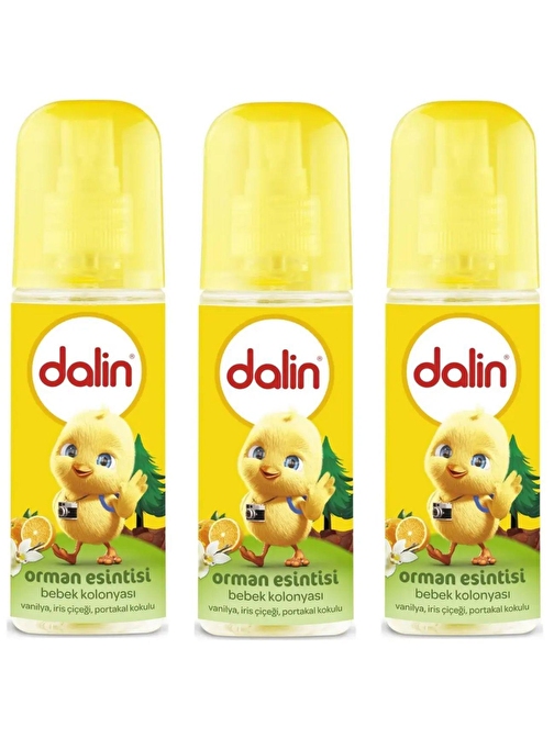 Dalin Orman Esintisi Parfümlü Kolonya 100 ml X 3 Adet