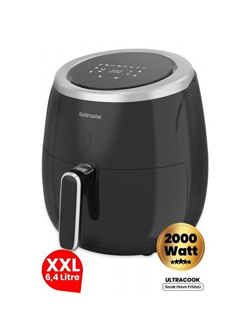 Goldmaster Ultracook 800 W 6.4 lt Yağsız Fritöz Siyah