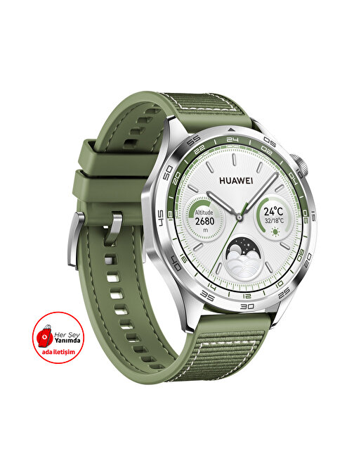 Huawei Watch GT4 Android - iOS Uyumlu 46 mm Akıllı Saat Yeşil