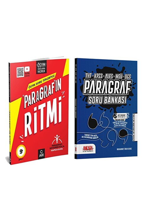 Arı Paragrafın Ritmi Ve Ankara Kitap Merkezi Paragraf Soru Bankası Seti 2 Kitap