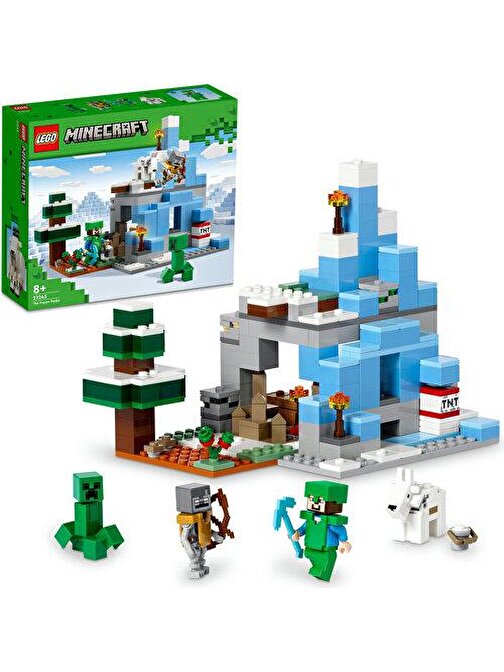 LEGO® Minecraft Donmuş Tepeler 21243 - 8 Yaş ve Üzeri Çocuklar Için Oyunun Buzlu Biyomunu Içeren Oyuncak Yapım Seti (304 Parça)
