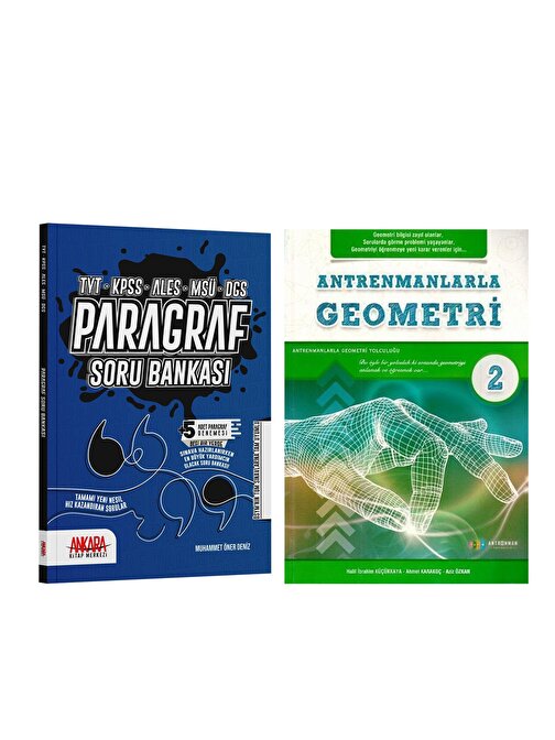 Antrenmanlarla Geometri 2 Ve Ankara Kitap Merkezi Paragraf Soru Bankası Seti