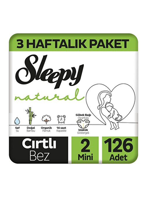 Sleepy Natural 2 Numara Bebek Bezi 126 Adet