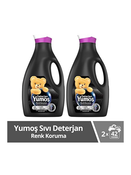 Yumoş Sıvı Çamaşır Deterjanı Siyah Ve Koyu Renkli Giysiler İçin 2 X 2520 Ml