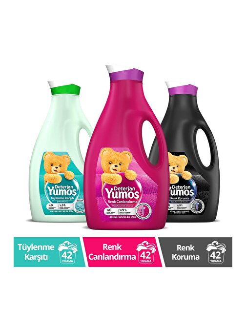 Yumoş Sıvı Renkliler 2520 Ml +Koyu Renkliler 2520 Ml +Hassas Giysiler 2520 Ml