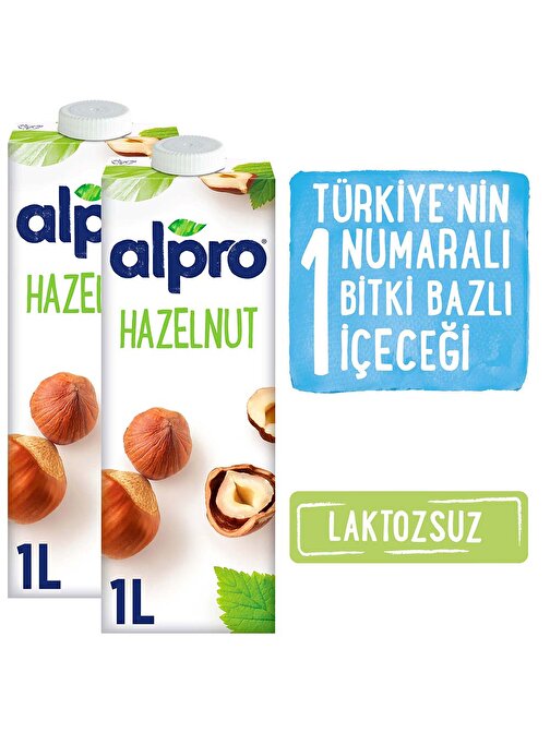 Alpro Vegan Fındık Sütü 2 x 1 lt Avantajlı Paket