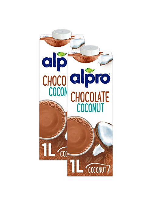 Alpro Vegan Çikolata Hindistan Cevizi İçeceği 2 x 1 lt