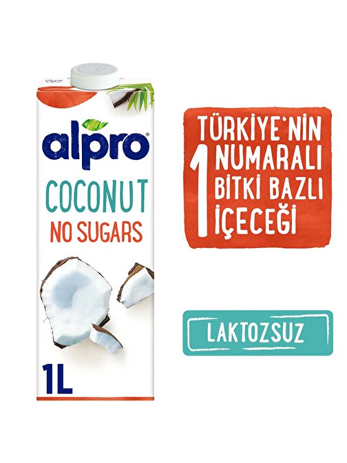Alpro Vegan Şekersiz Hindistan Cevizi Sütü  1 lt