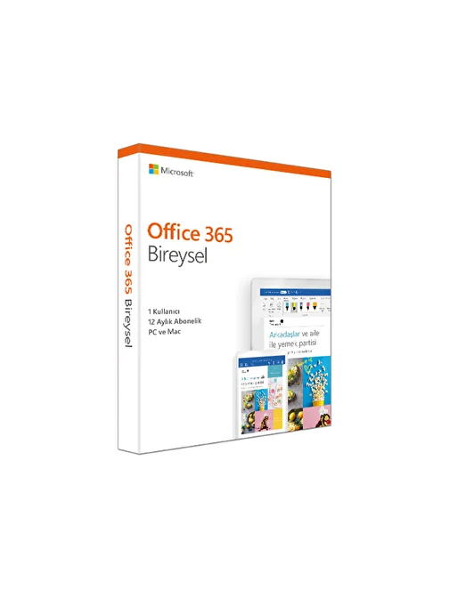 Microsoft 365 Bireysel Türkçe Yeni Kutu 1 yıl Lisans