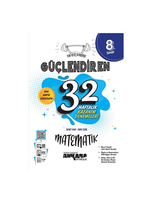 8 Sınıf Güçlendiren 32 Haftalık Matematik Denemeleri Ankara Yayıncılık
