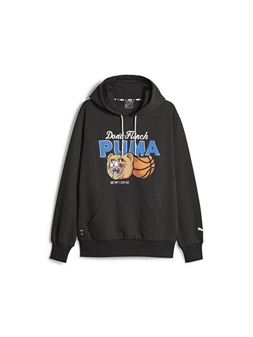 Puma Dylan Hoodie Erkek Basketbol Sweatshirts 62204501 Siyah M