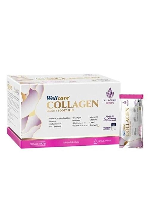 Wellcare Collagen Beauty Boost Plus 10.000 Mg Karpuz Aromalı 30 Saşe