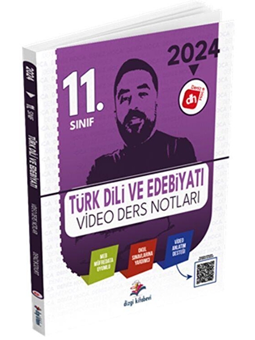 2024 11. Sınıf Türk Dili ve Edebiyatı Video Ders Notları Dizgi Kitap