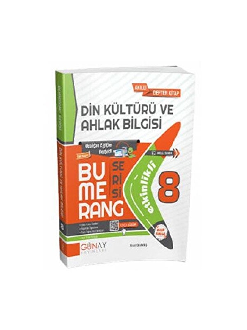 8. Sınıf LGS Din Kültürü ve Ahlak Bilgisi Etkinlikli Bumerang Soru Bankası Günay Yayınları