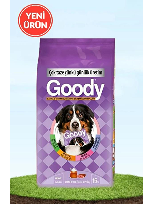 Goody C Vitaminli Kuzu Etli & Pirinçli Yetişkin Köpek Maması 15 Kg