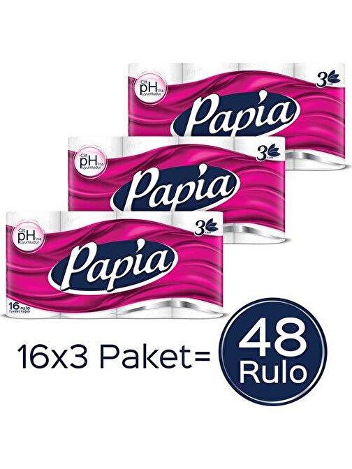 Papia Jumbo Paket Tuvalet Kağıdı 3 Katlı 48'li