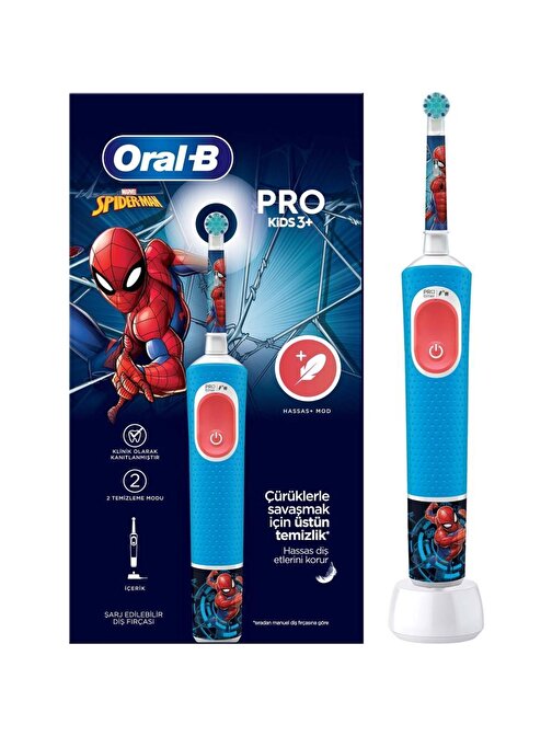 Oral-B Vitality Pro Spiderman Özel Seri Çocuklar İçin Şarj Edilebilir Diş Fırçası
