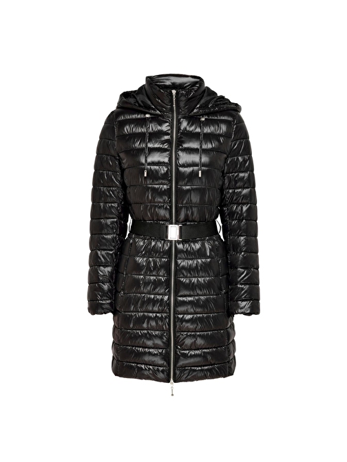 Only Siyah Kadın Kaban ONLNEWSCARLETT QUILT BELTED COAT OT