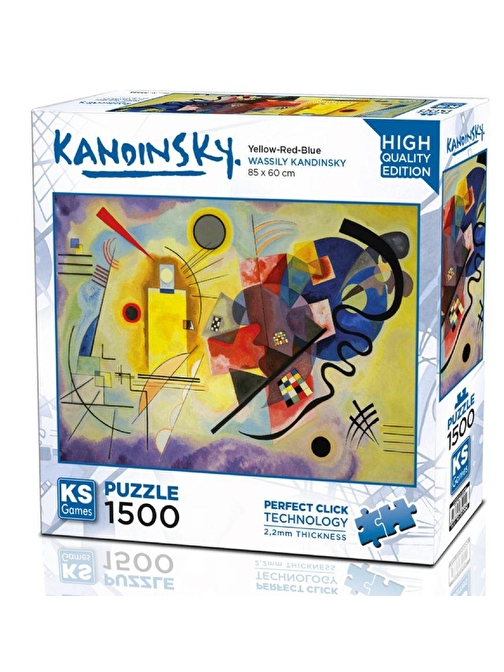 Ks Games 1500 Parça Sarı Kırmızı Mavi Puzzle