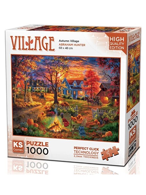 Ks Games 1000 Parça Sonbahar Köyü Puzzle