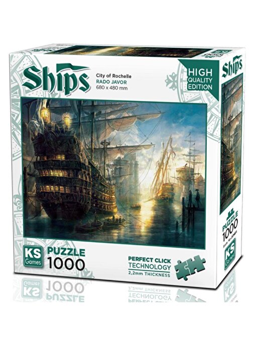 Ks Games 1000 Parça Rochelle Şehri Puzzle