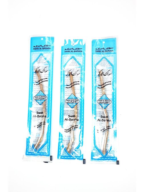 3 Adet Taze Doğal Diş Fırçası Misvak Vakumlu Paket 15 cm Orta Boy