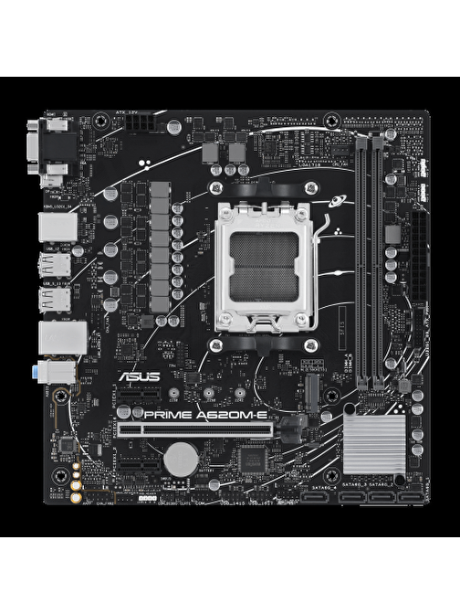 Asus Prime A620M-E AM5 DDR5 6400 mhz mATX Masaüstü Bilgisayar AMD Uyumlu Anakart