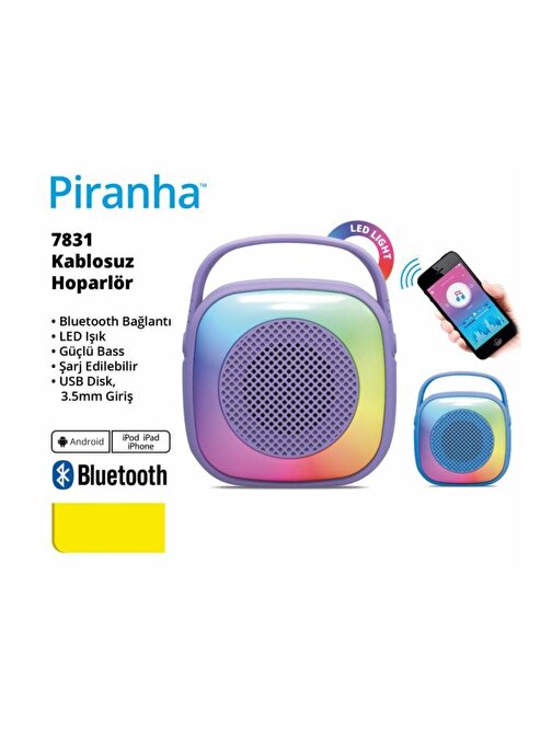 Piranha 7381 Mini Taşınabilir Bluetooth Hoparlör Mavi
