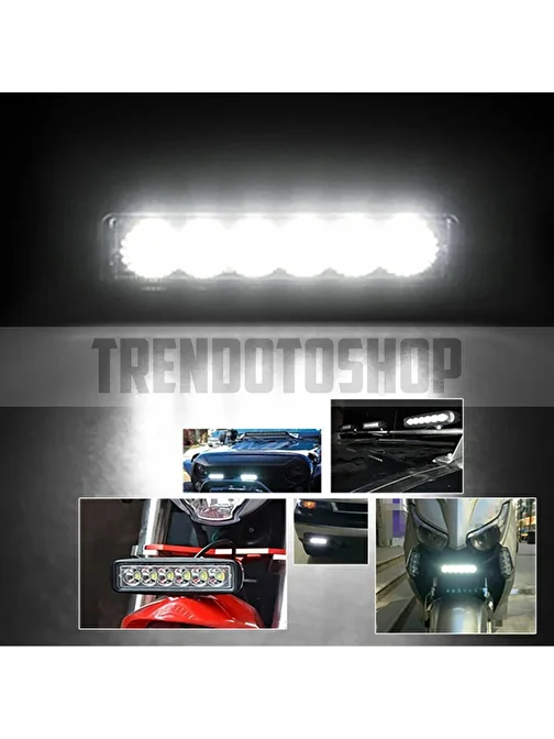 36W 6 Led Tek Sıra Off Road Led Lamba