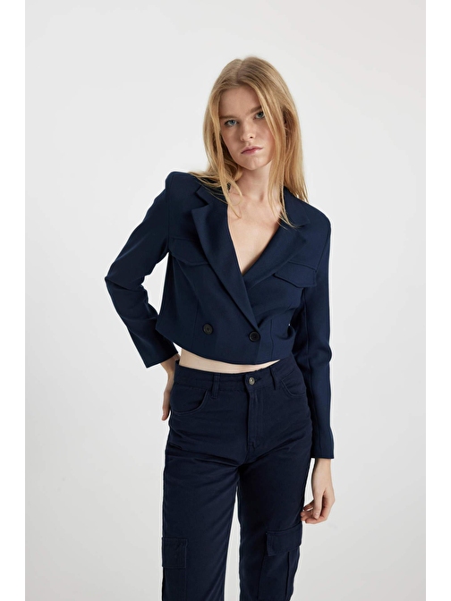 Coool Crop Gabardin Blazer B1498AX23AU