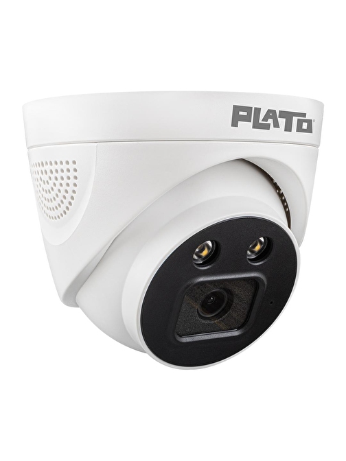 PLATO PL-22996 5MP COLOR VU MİKROFONLU 3.6 MM 2 ATOM LED PLASTİK KASA AHD DOME KAMERA